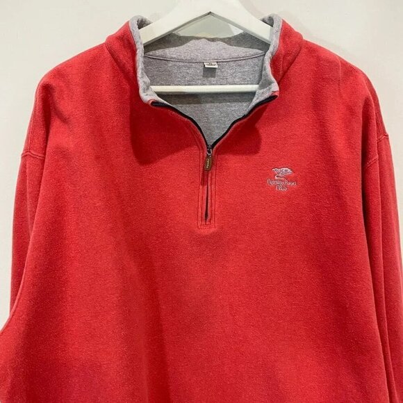 RARE Cypress Point Golf Club Pullover Men's 1/4 Zip Sweater Salmon Size XL - Picture 2 of 16
